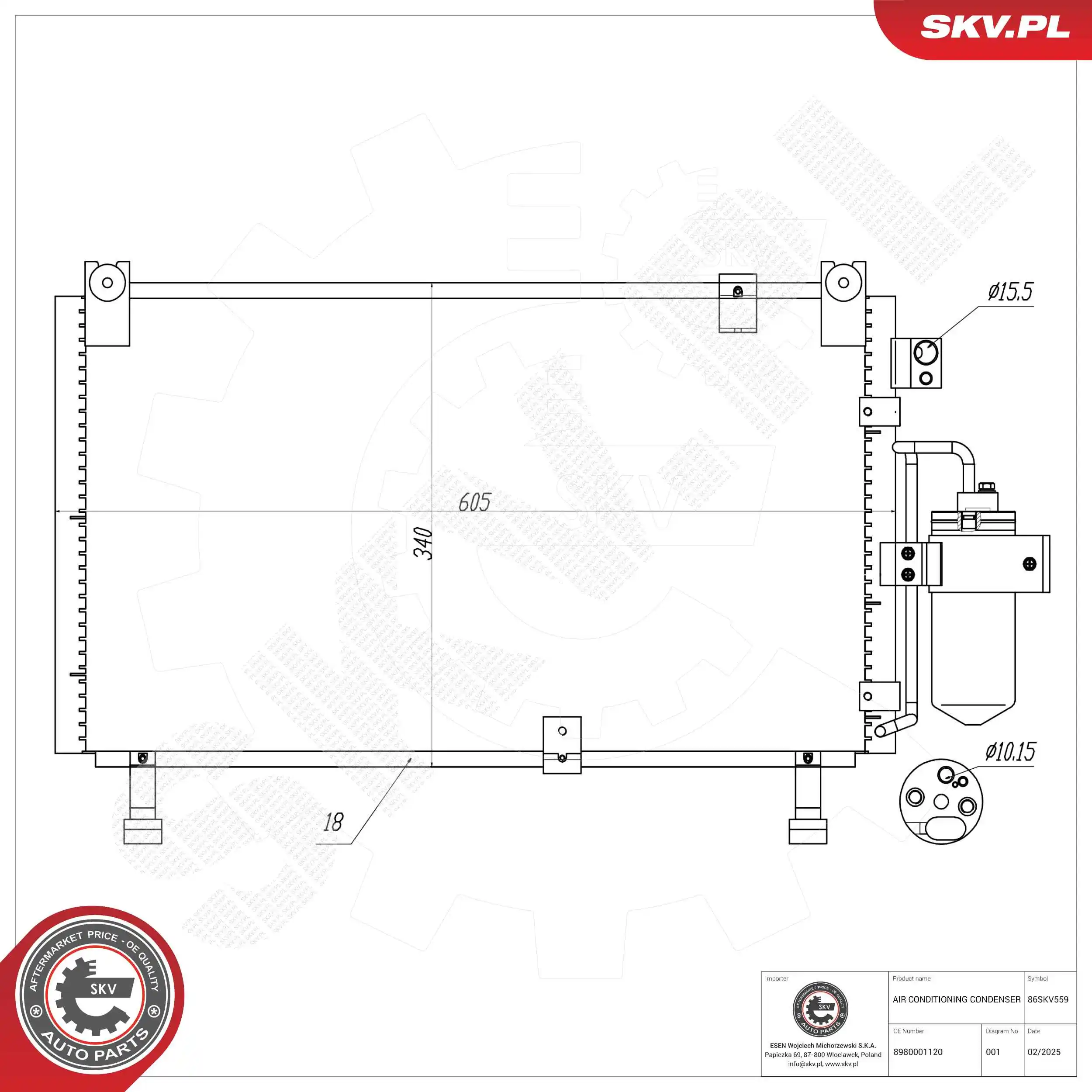 Condenser, air conditioning
